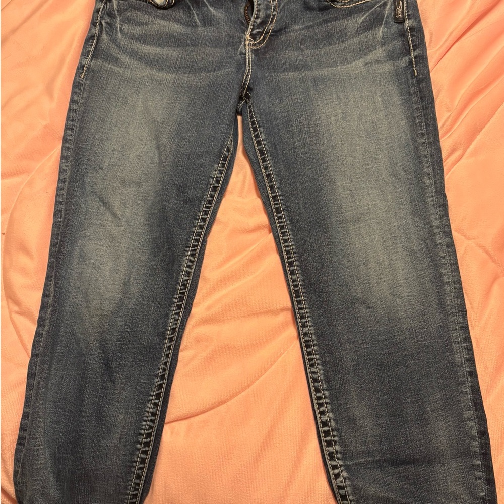 Silver Jeans Women's Straight Leg in Dark Blue